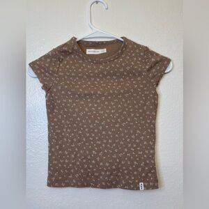 Set of 2 Abercrombie Kids Bown Floral Tee and Pink Shorts Size 7-8